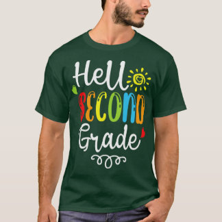 T-shirt Retour à l'école-Bonjour-Deuxième année-Retour à l