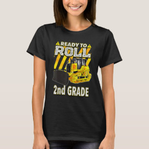 T-shirt Retour à l'école  Bulldozer prêt à rouler 2e année