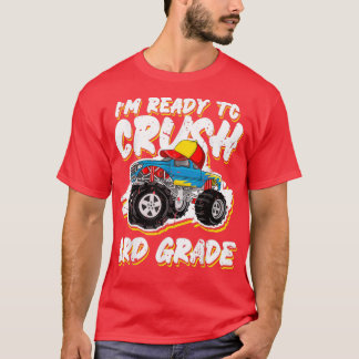 T-shirt Retour À L'École Chemise 3e Année Monster Camion G