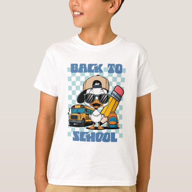 T-shirt "Retour à l'école Cool canard" Enfants (Devant)