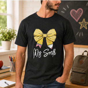 T-shirt Retour à l'école Coquette Nom personnalisé