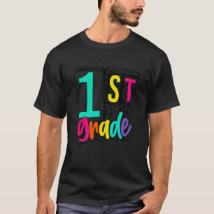 T-shirt Retour à l'école Élève de 1re année Enseignant Léo