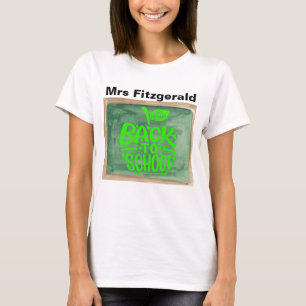 T-shirt Retour à l'école Enseignants Chalkboard Green Appl