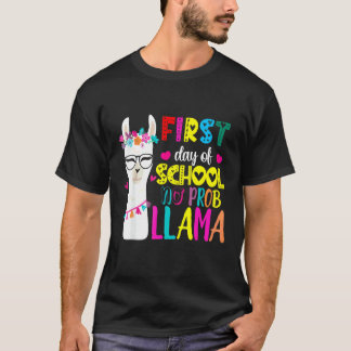 T-shirt Retour à l'école enseignants pas de problème lama
