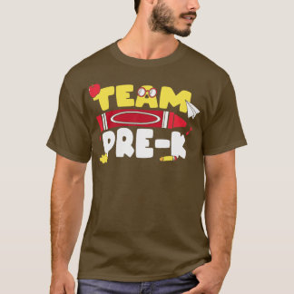 T-shirt Retour à l'école-équipe pré-k