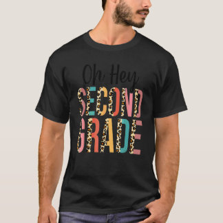T-shirt Retour à l'école Étudiants Enseignant Léopard Hey 