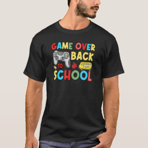 T-shirt Retour à l'école Fin du jeu Professeur Élève Cont