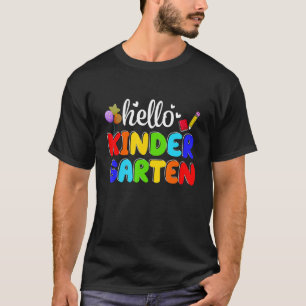 T-shirt Retour À L'École Hello Kindergarten Teacher Squad
