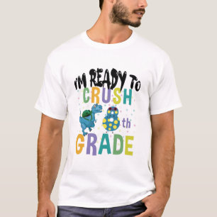T-shirt Retour à l'école Je suis prêt à écraser le Dino de