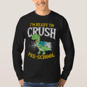 T-shirt Retour à l'école Je suis prêt à écraser Préscolair