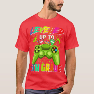 T-shirt Retour À L'École Jeu De 5E Année Niveau Jusqu'À Ci