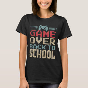 T-shirt Retour à l'école jeu drôle terminé