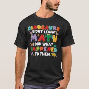 T-shirt Retour à l'école Masse mathématique Dinosaures Mat