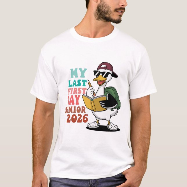 T-shirt Retour À L'École Mon Dernier Premier Jour Senior (Devant)