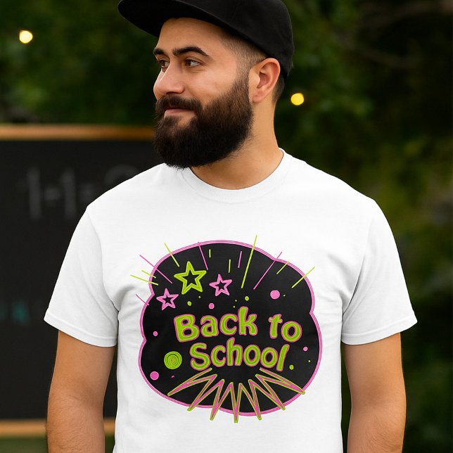 T-shirt Retour à l'école Neon Pop Art Bright Classroom (Créateur téléchargé)