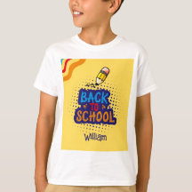 T-shirt 'Retour à l'école' personnalisé et amusant