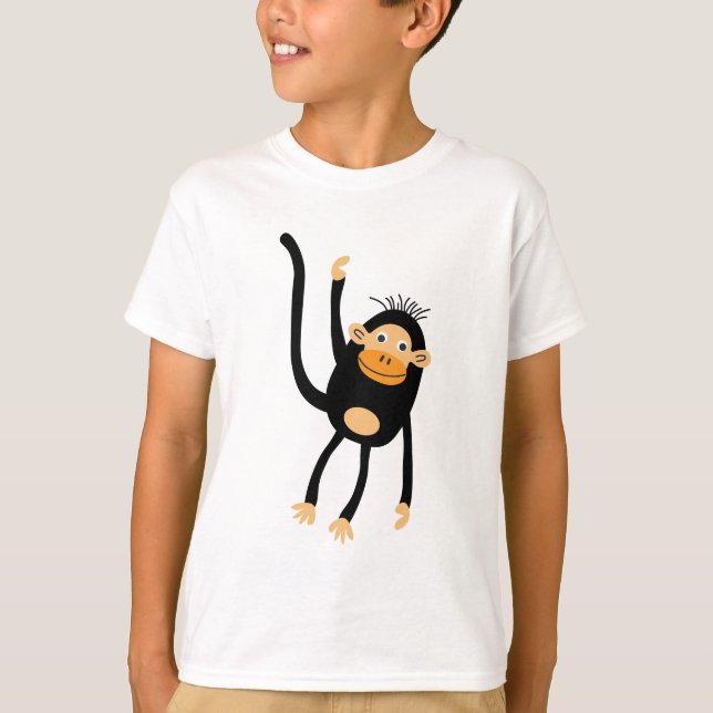 T-shirt Retour À L'École Petit Singe (Devant)