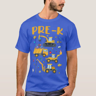 T-shirt Retour À L'École Pré-k Camion Construction Garçons