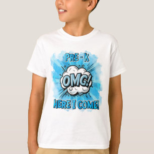 T-shirt Retour À L'École Pré-K Style Comic