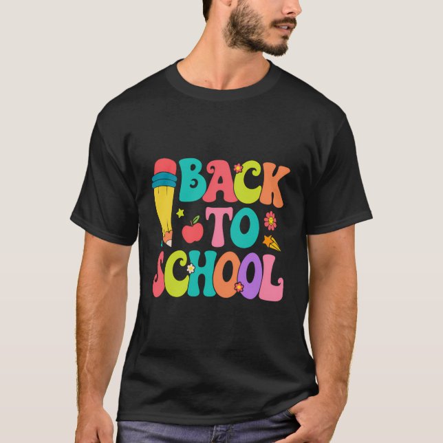 T-shirt Retour À L'École Premier Jour De L'École Enseignan (Devant)