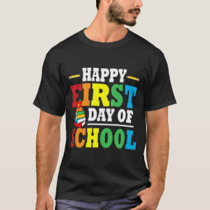 T-shirt Retour à l'école Premier jour d'école heureux Ense
