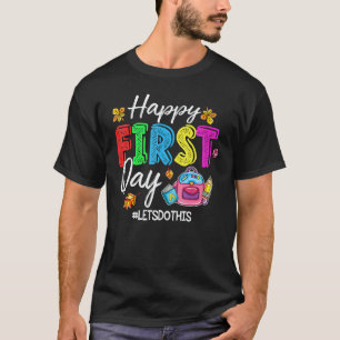 T-shirt Retour à l'école Premier jour heureux Enseignants