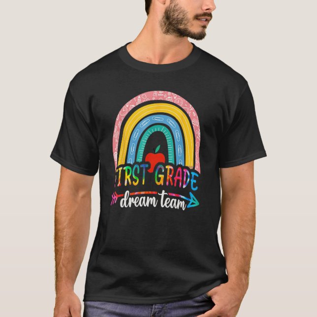T-shirt Retour À L'École Première Classe Dream Équipe Étud (Devant)