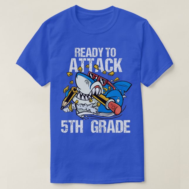 T-shirt Retour À L'École Prêt À Attaquer Les Enfants Du Pr (Design devant)