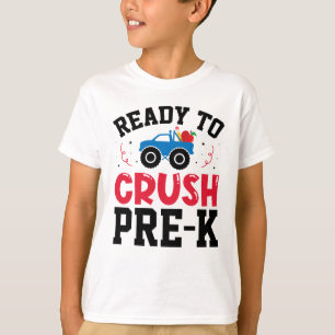 T-shirt Retour À L'École Prêt À Écraser Le Pré-K