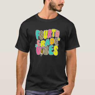 T-shirt Retour à l'école Quatrième année Vibes Léopard 4e