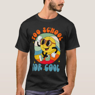 T-shirt Retour À L'École Sourire Visage À L'École Pour Le