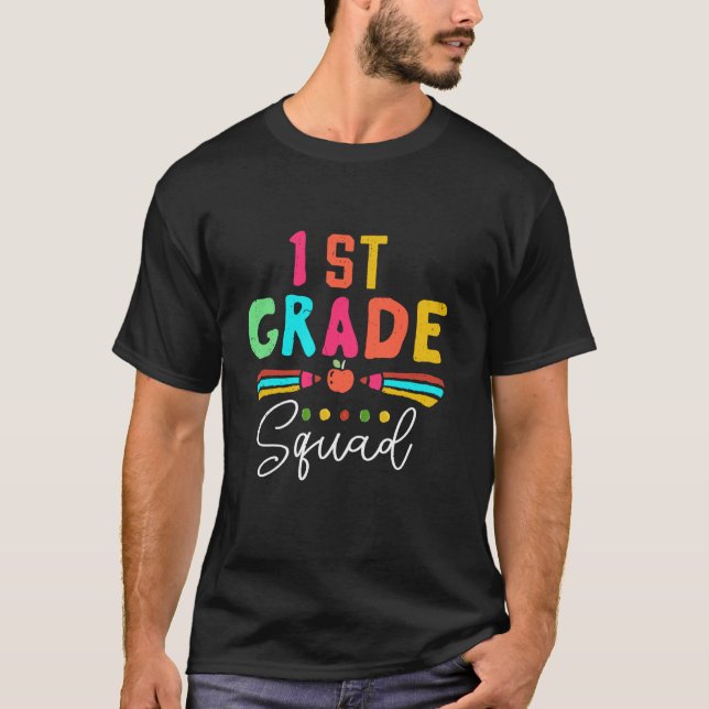 T-shirt Retour à l'école Squad Vêtements 1ère année Enseig (Devant)