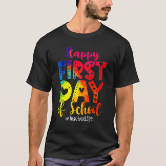 T-shirt Retour à l'école Tie Dye Joyeux Premier Jour d'Éco