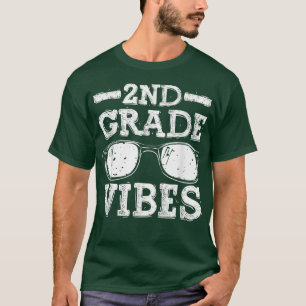 T-shirt Retour À L'École Vibes De 2E Année Chemise, Premie