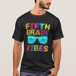 T-shirt Retour À L'École Vibes De 5E Année, Enseignant De 