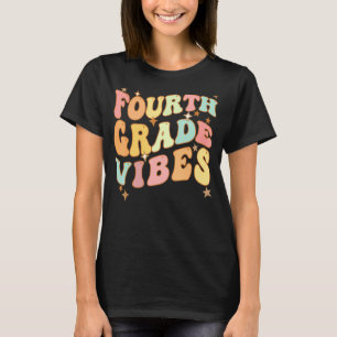T-shirt Retour À L'École Vibes De Quatrième Année Étudiant