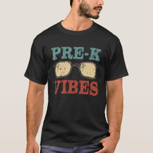 T-shirt Retour À L'École Vibes Pré-K S, 1Er Jour De Pré-Ki