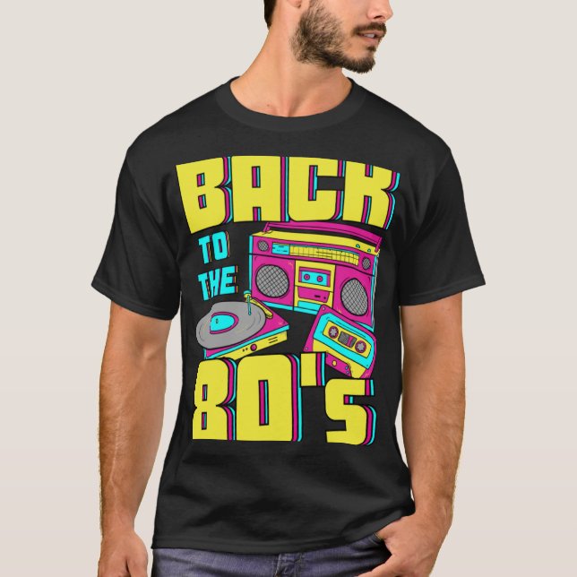 T-shirt Retour Au Costume des années 80 Costume Party 80s (Devant)