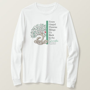 T-shirt RETOUR AU JARDIN Évangile Chrétien Blanc Long