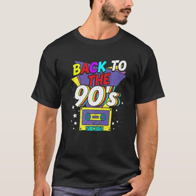 T-shirt Retour Aux Années 90 Disco Radio Et Techno Era Vin (Devant)