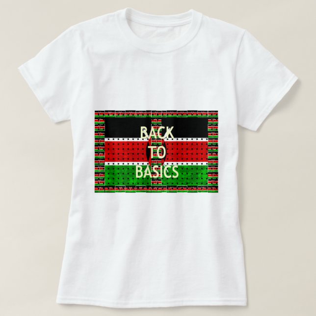 T-shirt Retour aux bases : Kenya Drapeau Thème de la cultu (Design devant)