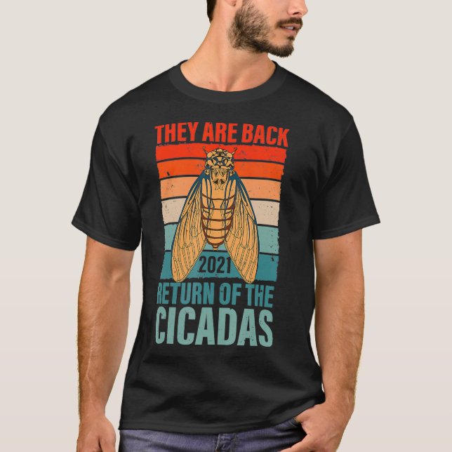 T-shirt Retour Cicadas essaim Brood X usa 2021 (Devant)
