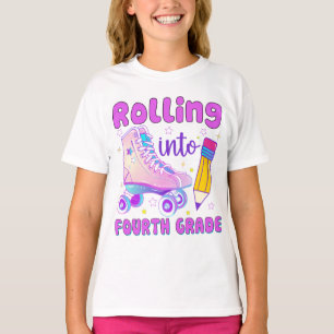T-shirt Retour En Quatrième Année Patinage à rouleaux