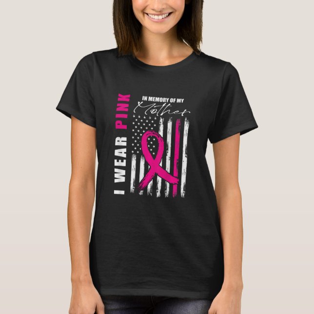 T-shirt Retour Imprimer Rose Maman Cancer du sein Sensibil (Devant)