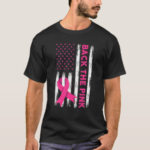 T-shirt Retour Le Drapeau rose Américain Ribbon Cancer du 