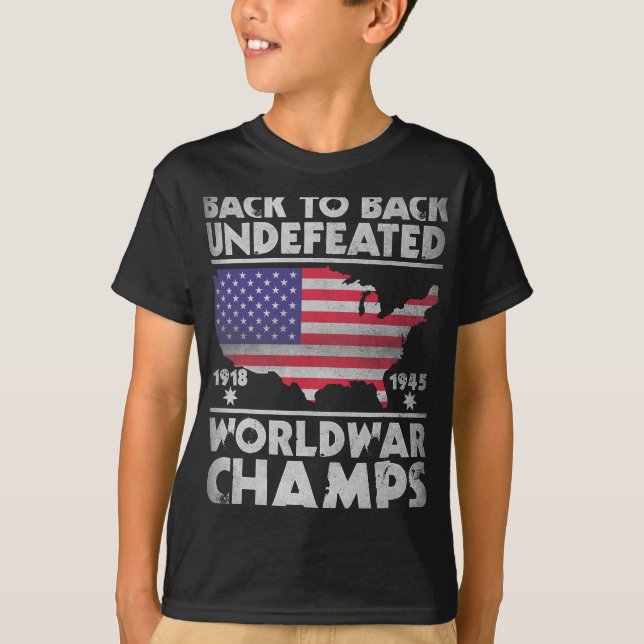 T-shirt Retour Retour Retour Guerre Mondiale Indéférée Cha (Devant)