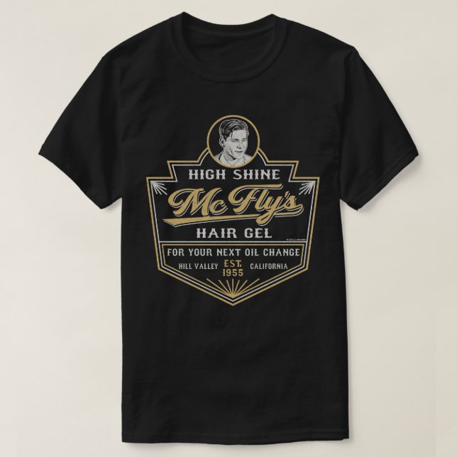 T-shirt Retour vers l'avenir McFlys Hair Gel Étiquette Wor (Design devant)
