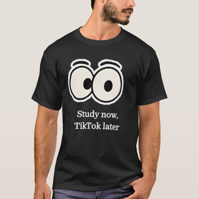 T-shirt Retourner à l'école Chemise aux yeux amusants - Te (Devant)