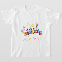 Retourner à l'école Fournitures Chemise Doodle col