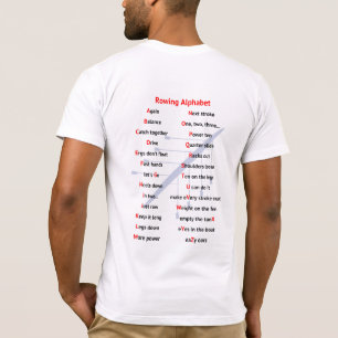 T-shirt Retourner l'alphabet d'aviron